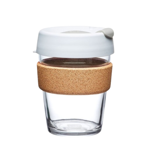 Glass mug with Cork grip